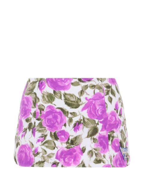 floral mini skirt