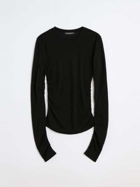 Strain Slim Longsleeve Intellectual Black Wool Jersey