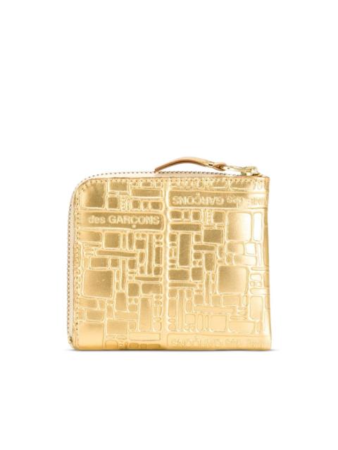 logo-embossed leather wallet