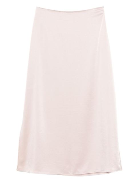 satin-finish skirt