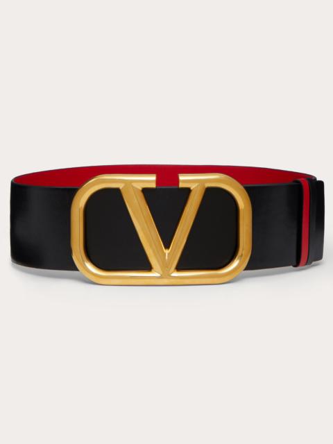 REVERSIBLE VLOGO SIGNATURE BELT IN Shiny CALFSKIN 70 MM