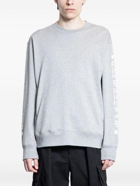 skull-print logo cotton sweatshirt