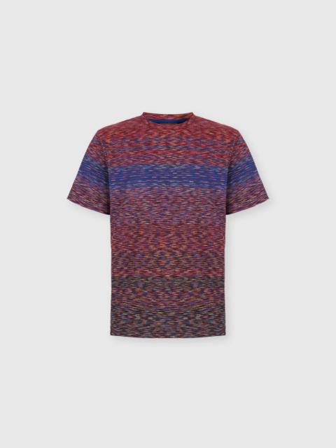 T-Shirt with Faded Flame Pattern