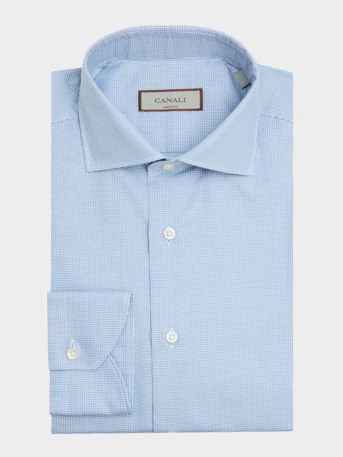 Men's Micro-Houndstooth Cotton Dress Shirt