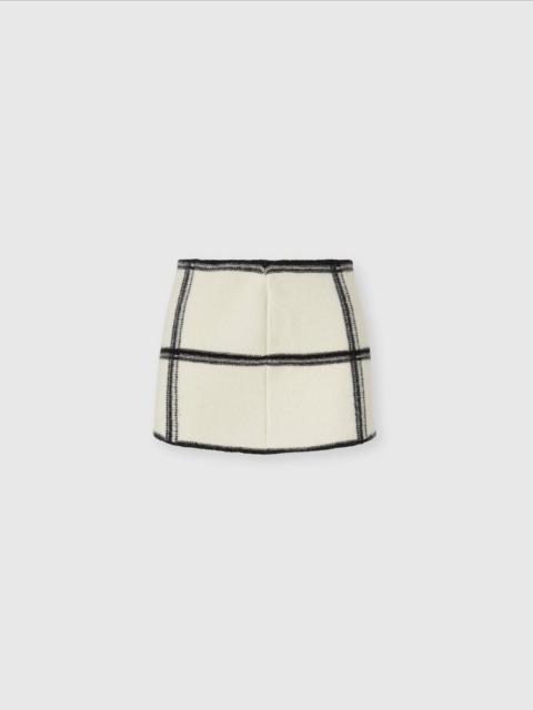 Jacquard checkered mini skirt
