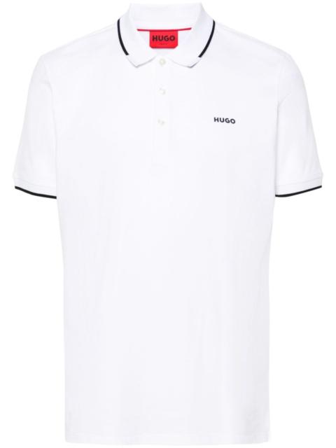 logo-appliqué polo shirt