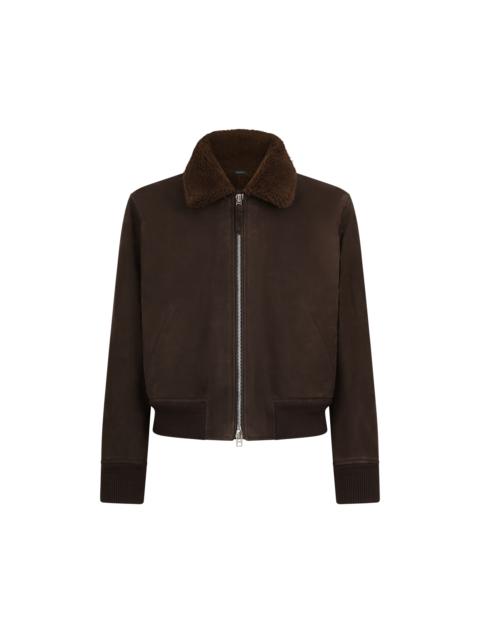 NUBUCK SHEARLING FLIGHT BOMBER