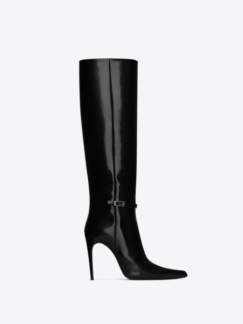 vendome boots in glazed leather