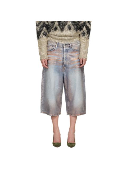 Blue Glitter Dawn Denim Shorts