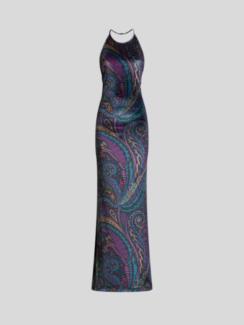 LONG DRESS WITH PAISLEY PRINT