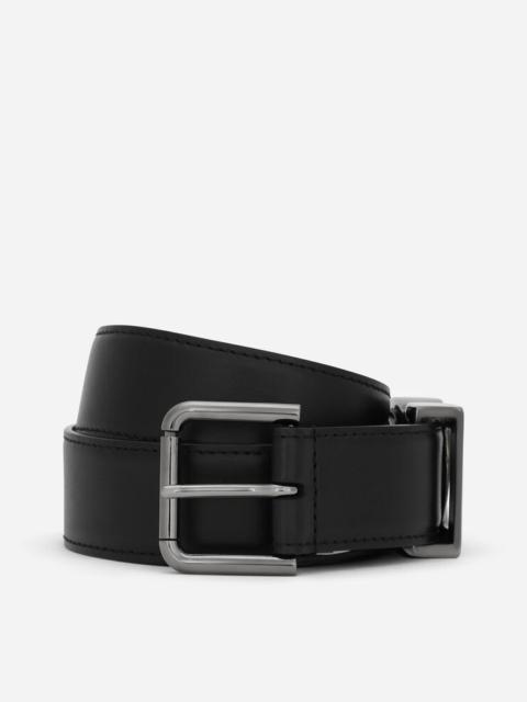 Calfskin belt with DG logo