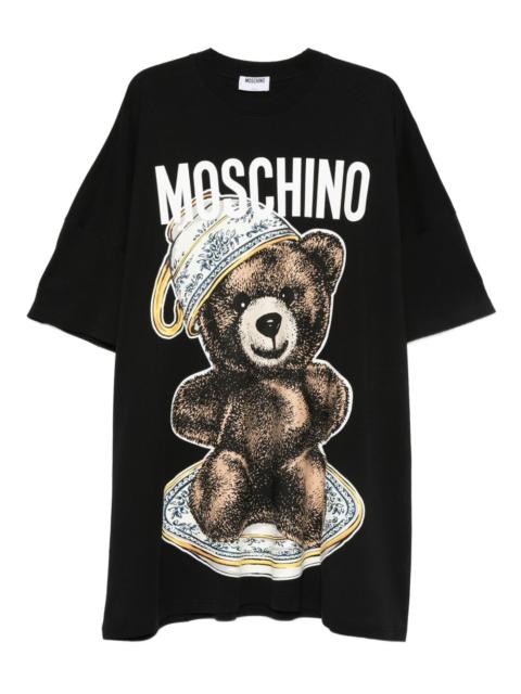 Teddy Bear-print T-shirt mini dress
