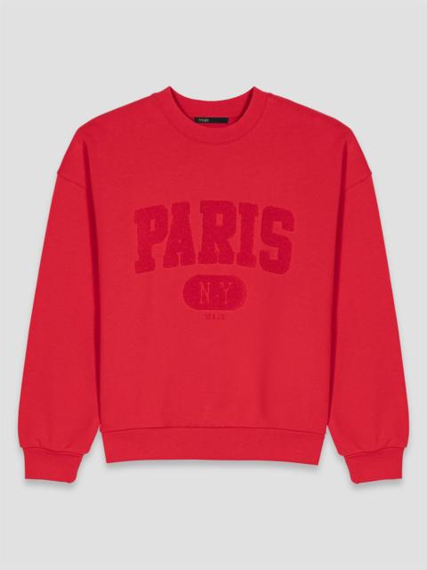 Paris New York Lettering Sweatshirt