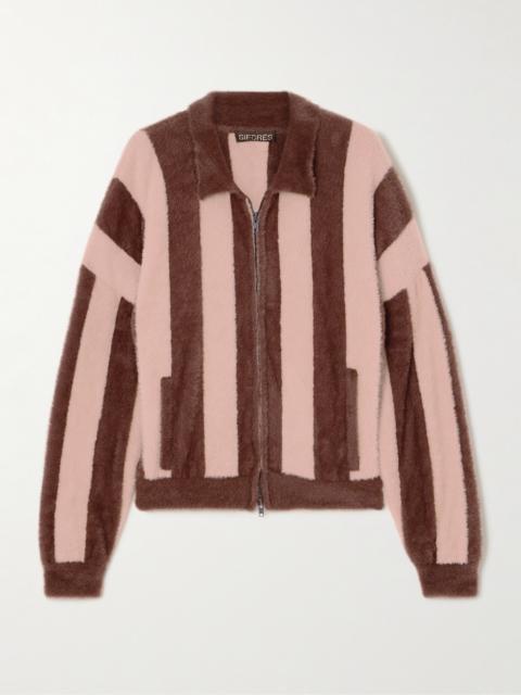 Lenn Striped Brushed Woven Jacket