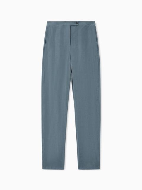 WASHED TWILL TROUSERS