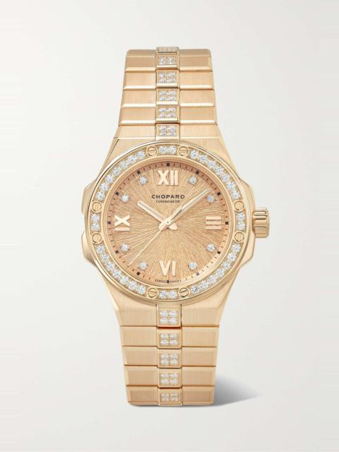 Alpine Eagle Automatic 33mm 18-karat rose and white gold diamond watch