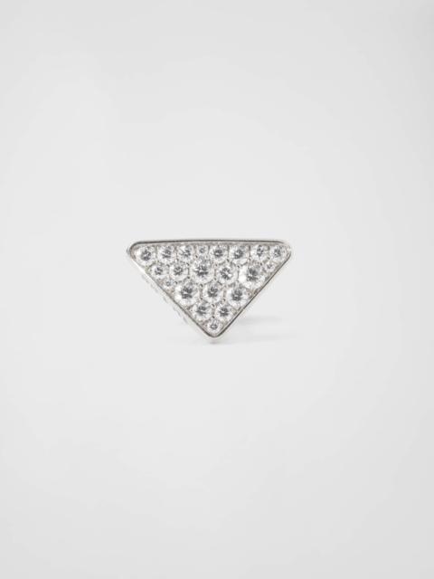 Eternal Gold single earring in white gold with diamonds