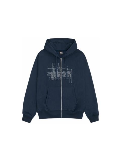 Stussy Refracted Zip Hoodie Navy