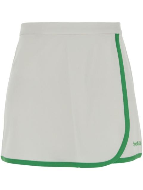 logo-embroidered mini skirt