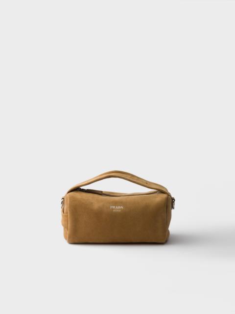 Suede leather shoulder bag
