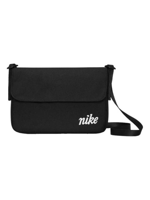 Nike Large Capacity Athleisure Casual Sports Shoulder Bag Messenger Bag Unisex Pure Black DQ5701-010