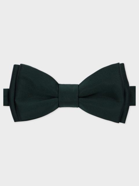 Dark Green Pre-Tied Satin Bow Tie