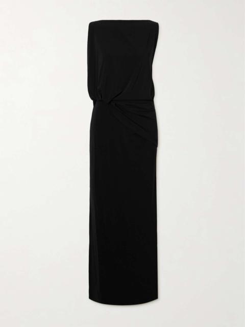 Peplo stretch-jersey maxi dress Black