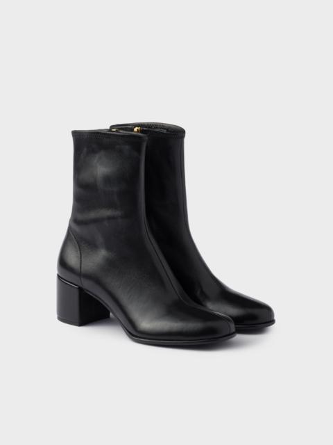 Stretch nappa leather booties