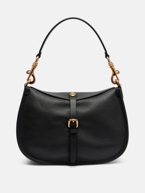 Small leather tote bag