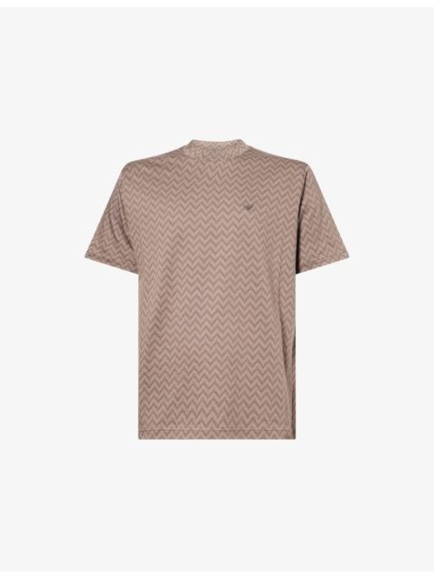 Icon Chevron-Print Cotton-Jersey T-Shirt