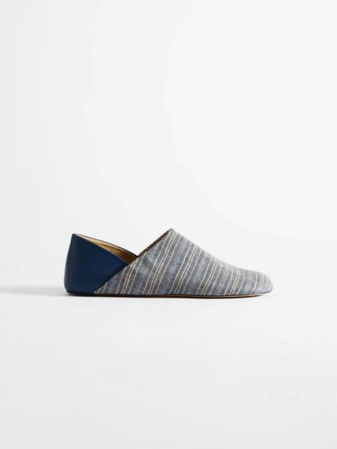 MENS SLIPPER MULES IN NAVY & OFF WHITE