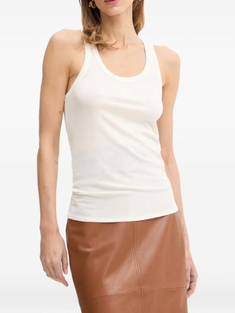 logo-embroidered tank top