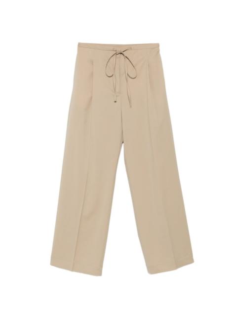 drawstring pleated trousers