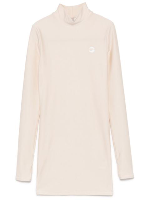 high-neck mini dress