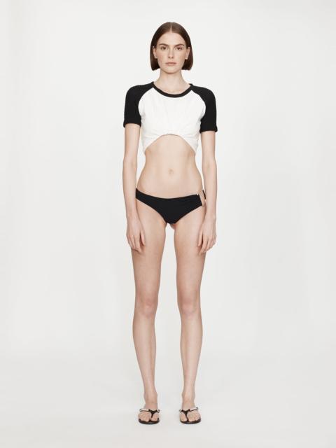 Tucked Ringer Jersey Knit Tee