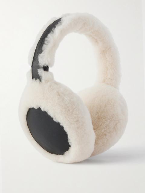 Leather And Shearling Earmuffs