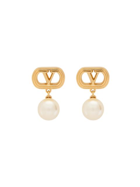 Valentino Garavani Ovalette Vlogo Swarovski Pearl-embellished Earrings