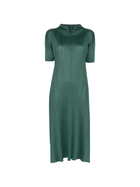 March pleated midi dress
