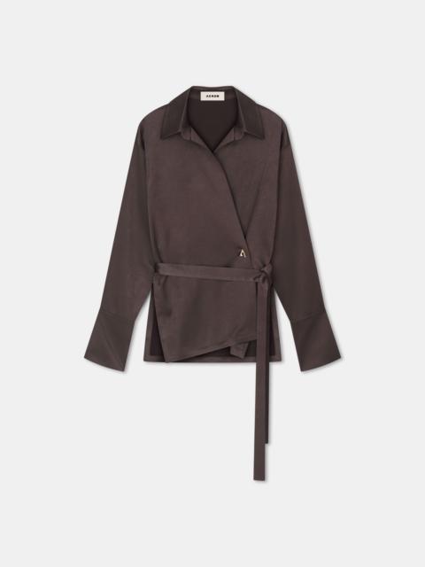 NEEL
Satin wrap shirt