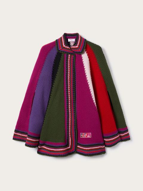 COLOR BLOCK LARGE CAPE