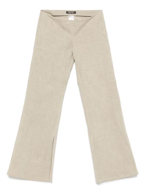 low-rise slim trousers