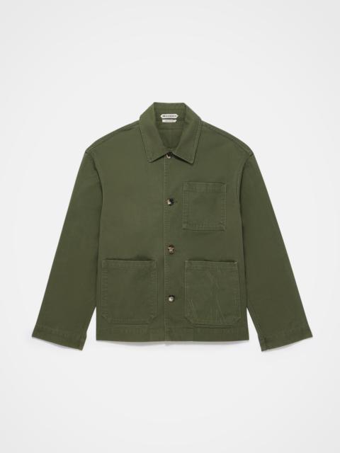 MENS PATCH POCKET JACKET IN WASHED GREEN