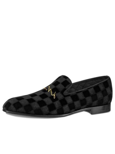 LOUIS VUITTON Auteuil Velvet Shoes 'Black' 1A4OO3