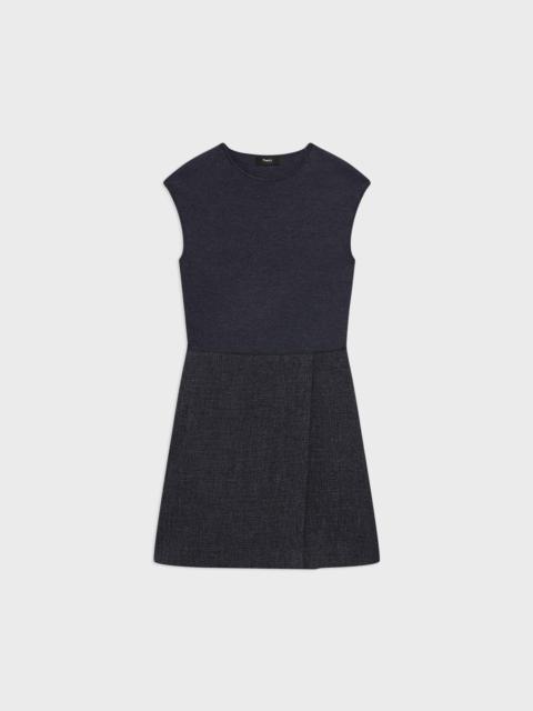 Mini Wrap Dress in Tweed