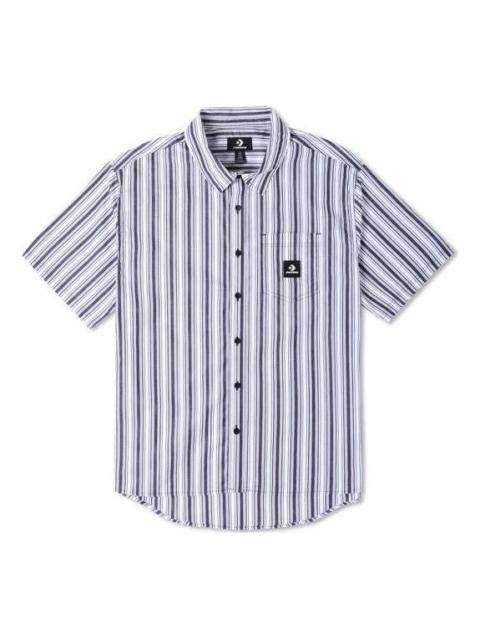 Converse Striped Short Sleeve Button Down 'Blue' 10024060-A02