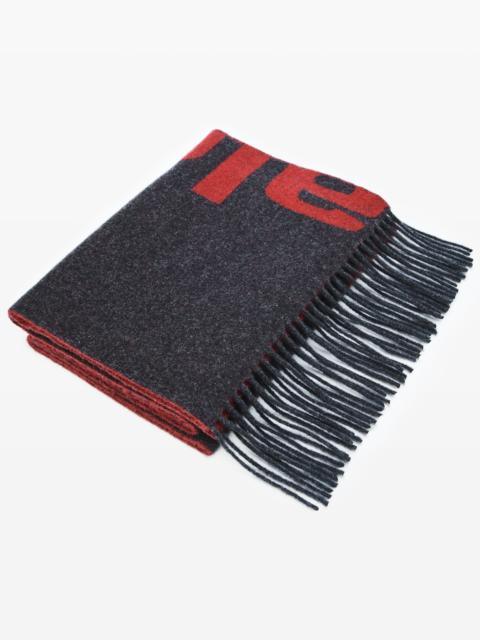 Logo Jacquard Scarf in Wool Cashmere