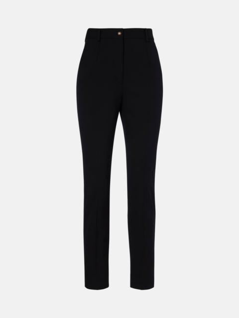 Wool-blend slim pants