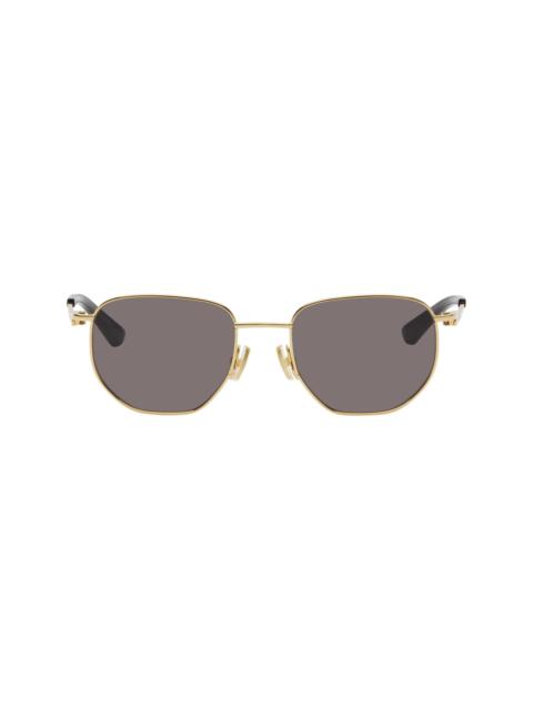 Gold Split Metal Sunglasses