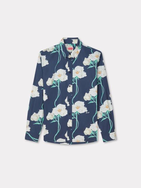 'KENZO Archive Rose' casual shirt in oxford cotton