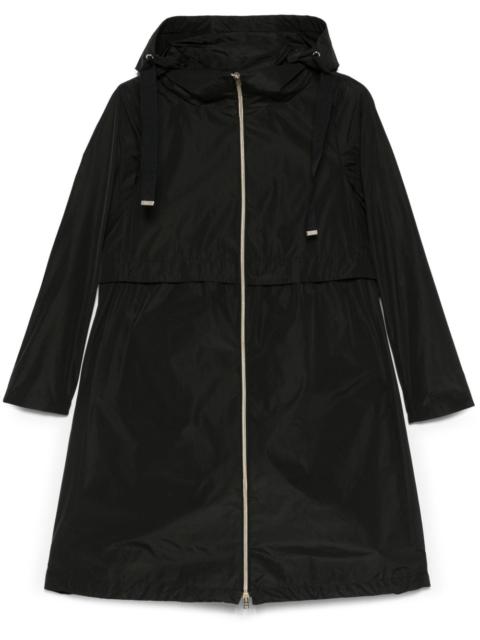 hooded raincoat